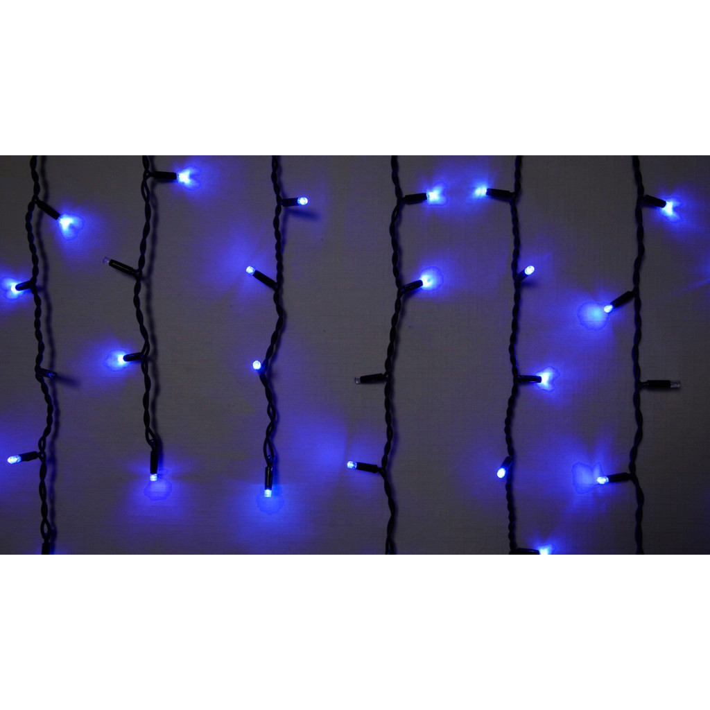 Гірлянда Delux ICICLE 75 LED 2 x 0.7 м IP44 EN Синій/черный (90016593) - зображення 1