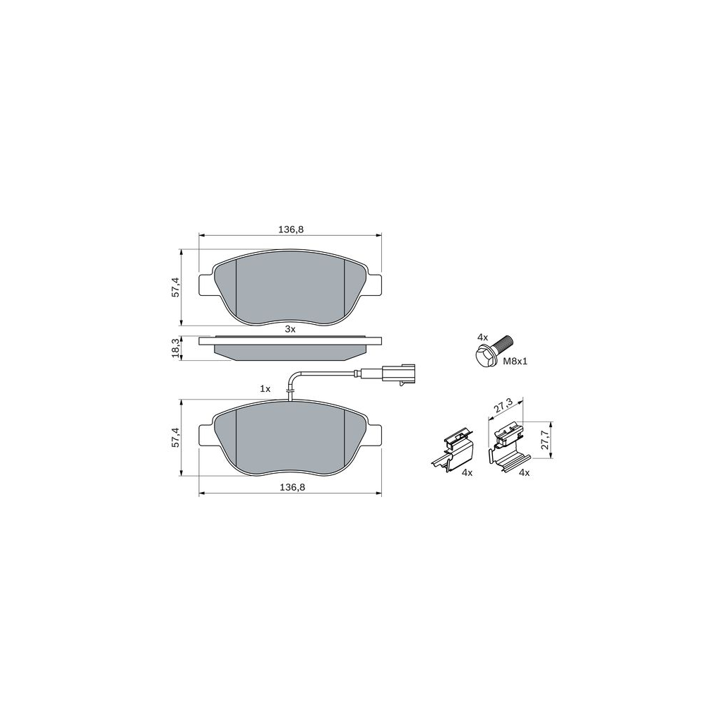 Гальмівні колодки Bosch 0 986 424 596 - зображення 5