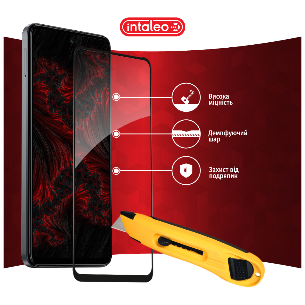 Скло захисне Intaleo Full Glue Tecno Spark 20 Black (1283126589003) - зображення 5