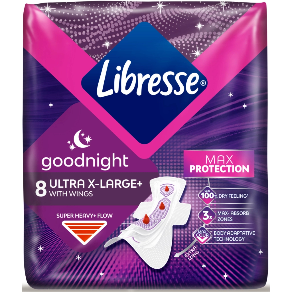 Гігієнічні прокладки Libresse Ultra Night extra wing 8 шт (7322540918281) - изображение 2