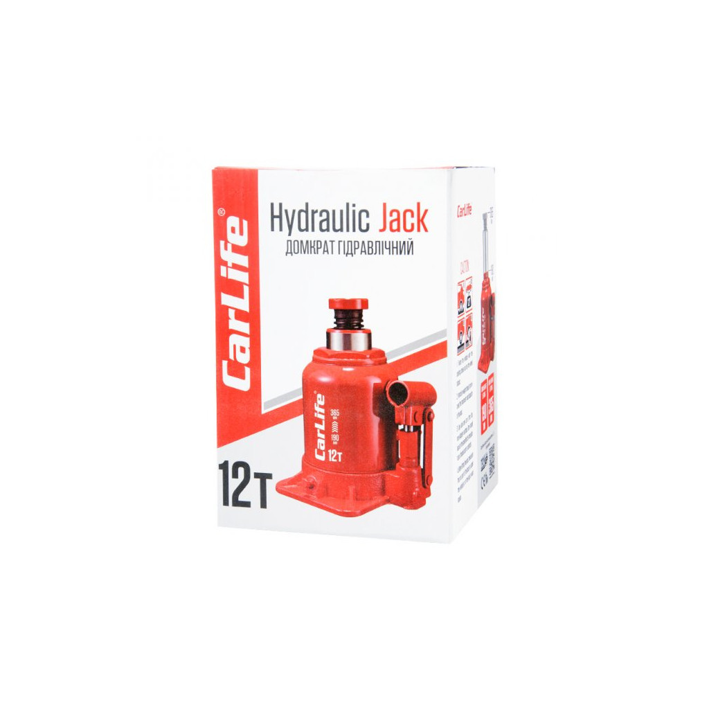 Домкрат CarLife 12т 210-395мм (BJ412) - зображення 5