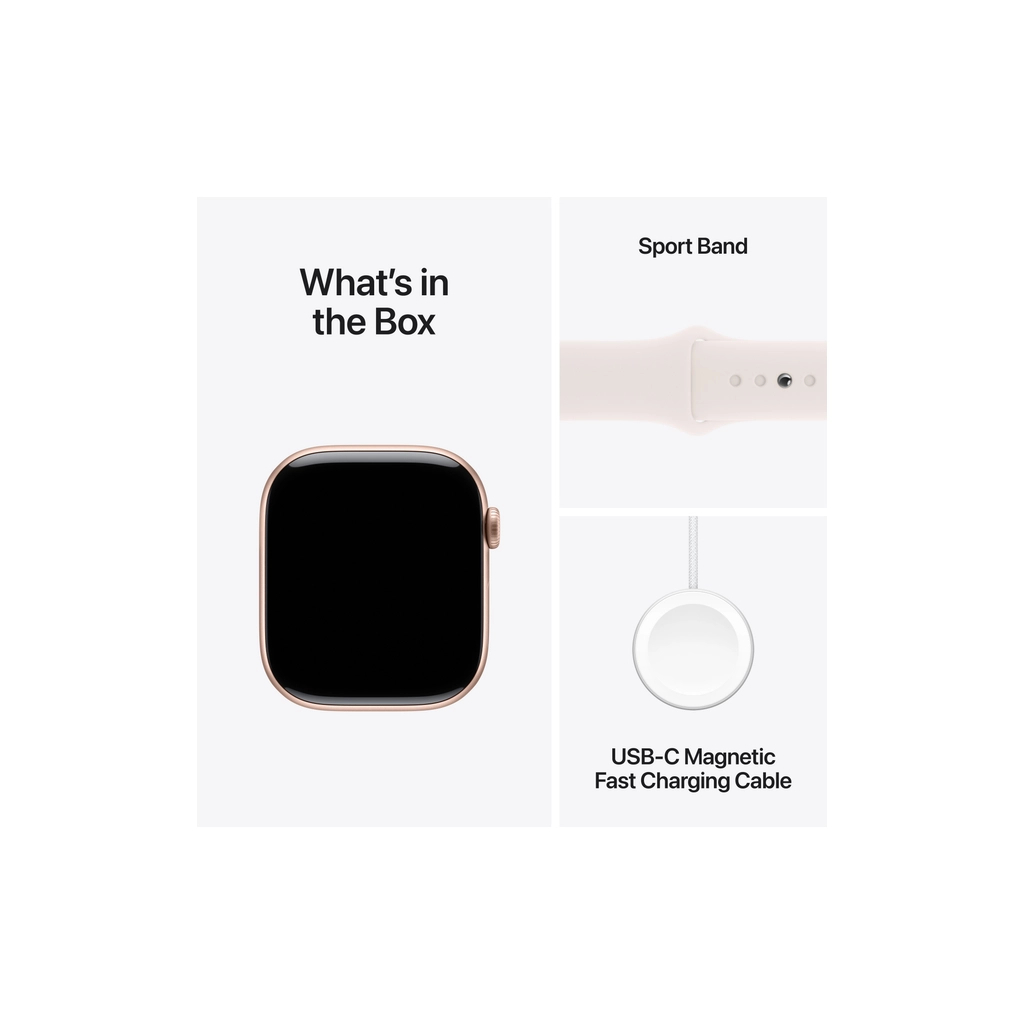 Смарт-годинник Apple Watch Series 10 GPS 46mm Rose Gold Aluminium Case with Light Blush Sport Band - M/L (MWWU3QH/A) - изображение 9