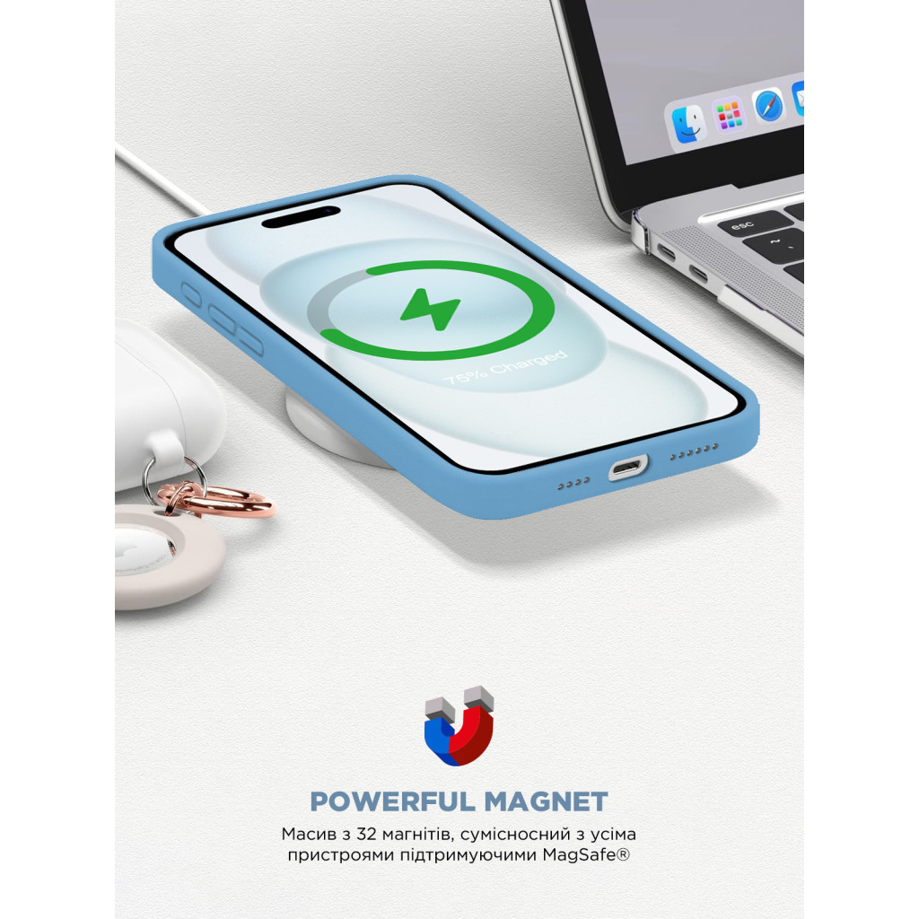 Чохол до мобільного телефона Armorstandart ICON2 MagSafe Apple iPhone 15 Light Blue (ARM77012) - зображення 9