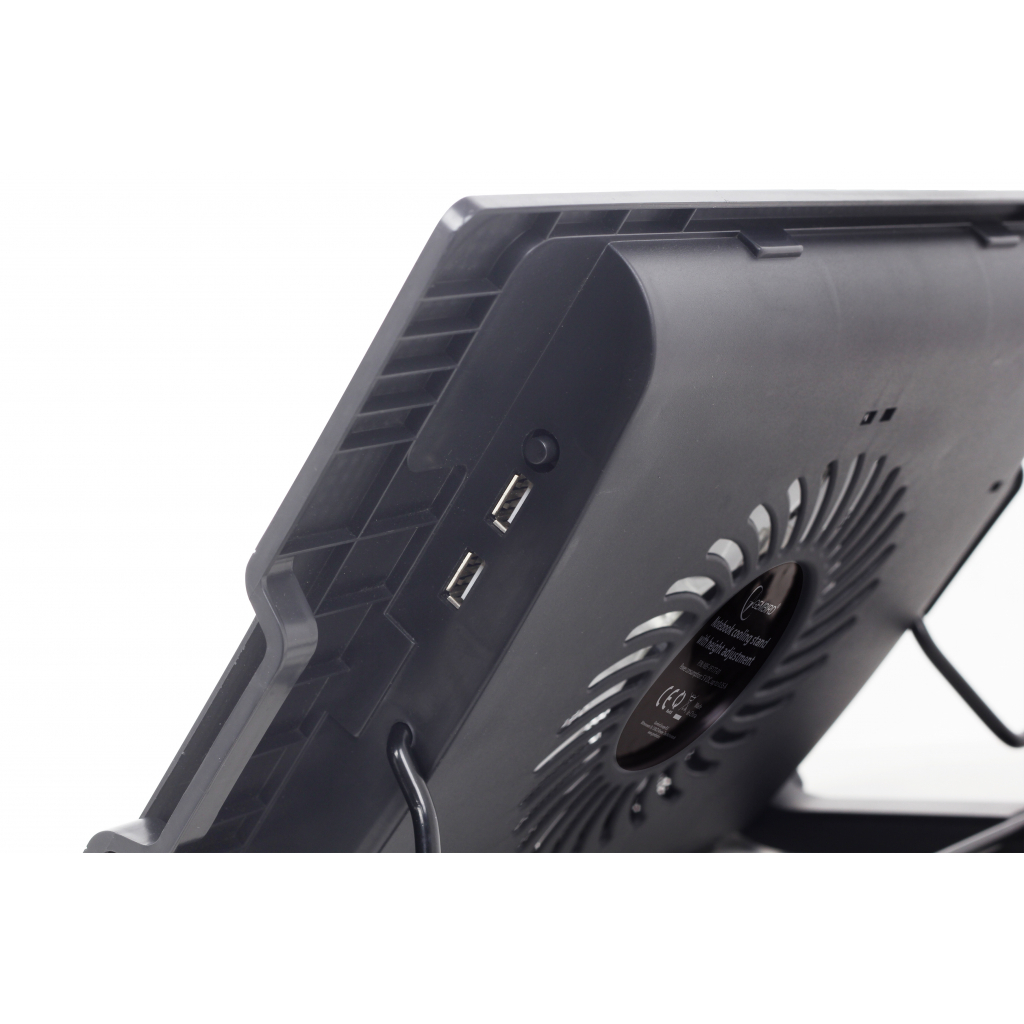 Підставка до ноутбука Gembird до 17", 1x150 mm fan, black (NBS-1F17T-01) - зображення 4