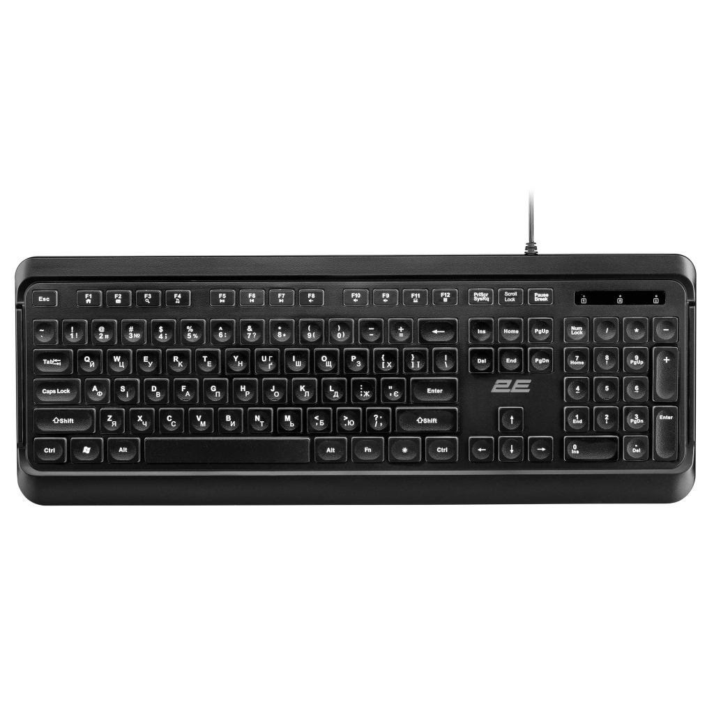 Клавіатура 2E 2E KS120 USB-A Black (2E-KS120UB_UA) - зображення 1