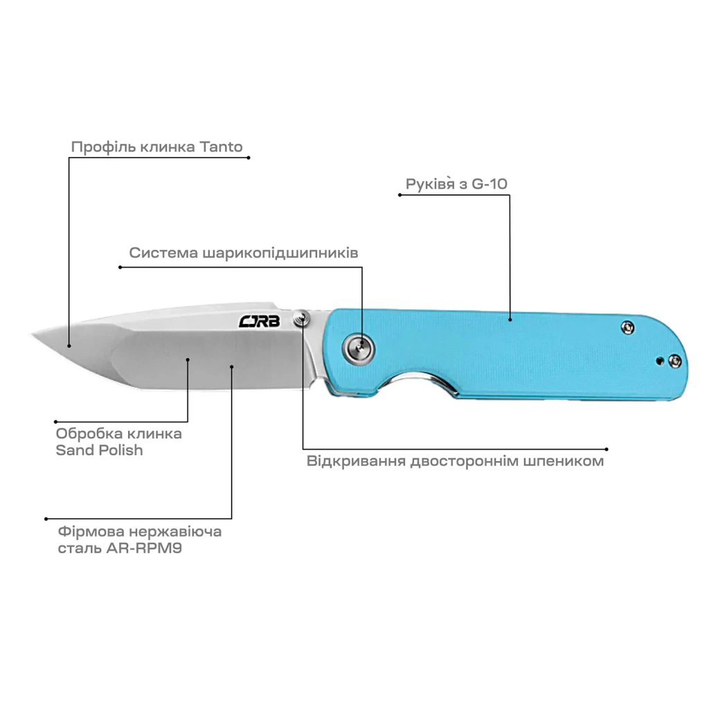 Ніж CJRB Nova Blue (J1937-BU) - зображення 4