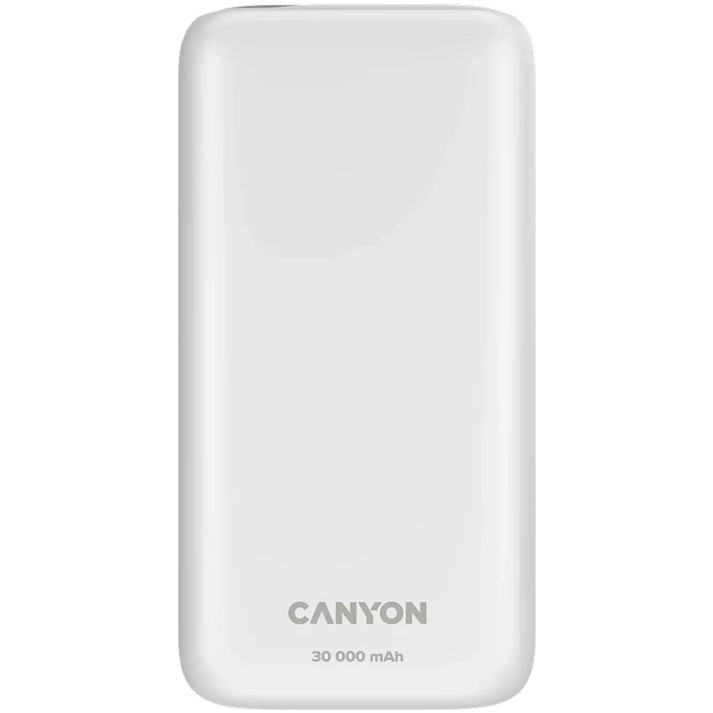 Батарея універсальна Canyon PB-301 30000mAh PD/20W, QC/3.0 (CNE-CPB301W) - зображення 1