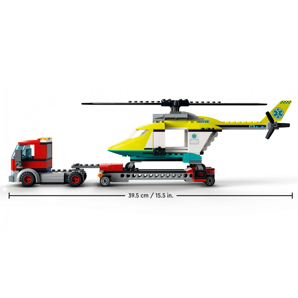 Конструктор LEGO City Перевезення рятувального вертольота 215 деталей (60343) - зображення 5