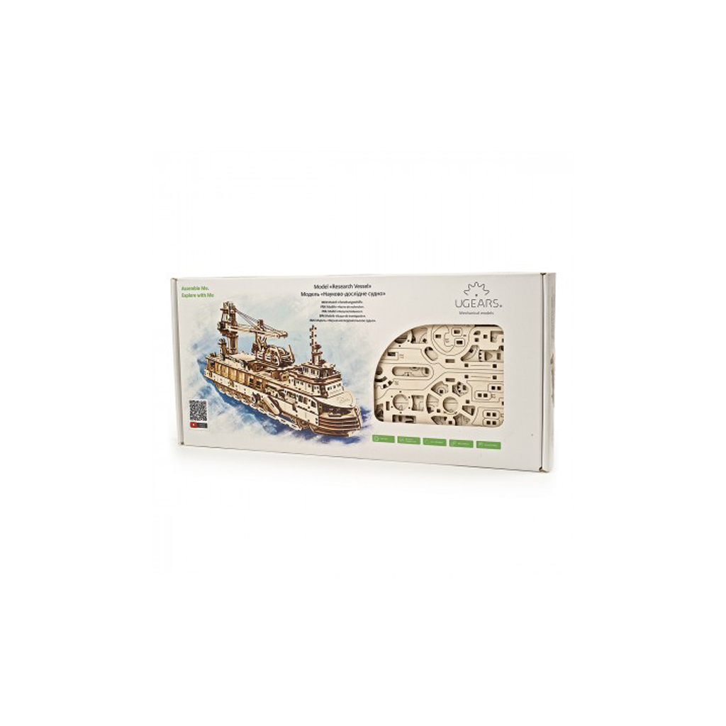Конструктор Ugears Науково-дослідне судно (6336919) - зображення 6
