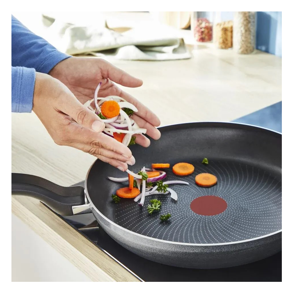 Сковорода Tefal So'' Light 28 см, алюміній, бакеліт, скло, чорний (H0560642_SET) - зображення 7