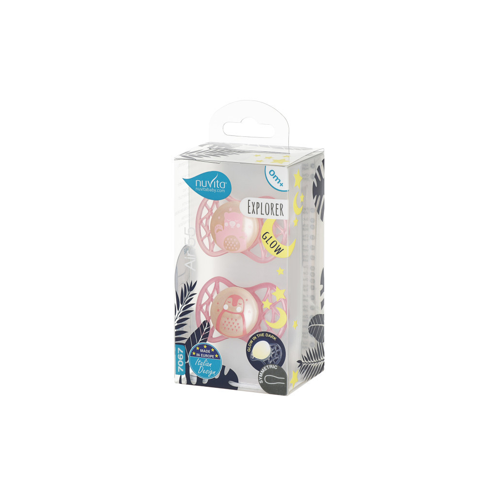 Пустушка Nuvita Air55 Explore 0m+ симетрична (світиться у темряві) (NV7067GF) - зображення 3