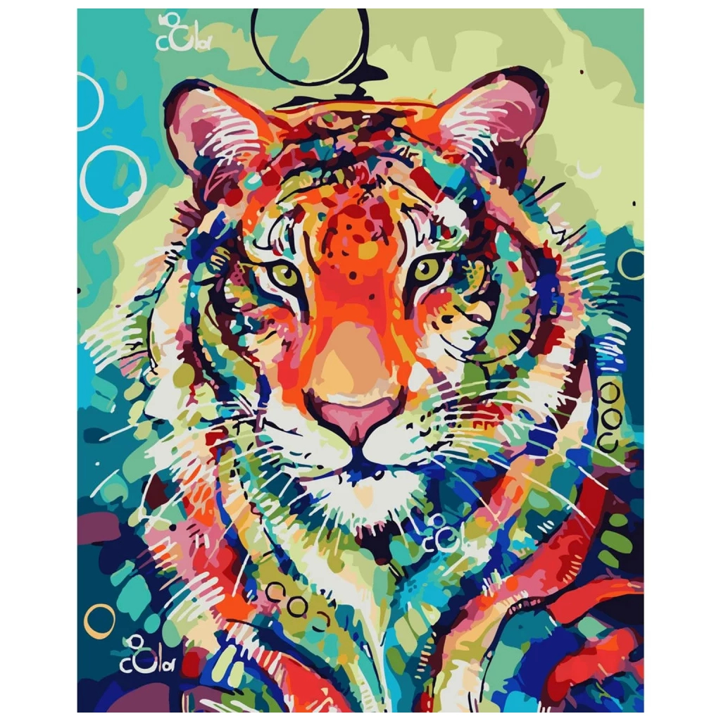 Картина по номерам Strateg Мальований тигр 40х50 см (SY6326) - зображення 1