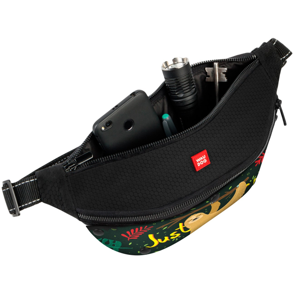 Поясна сумка-бананка для собак WAUDOG Textile "Лінивець" 33х17х10 см (5691) - зображення 2