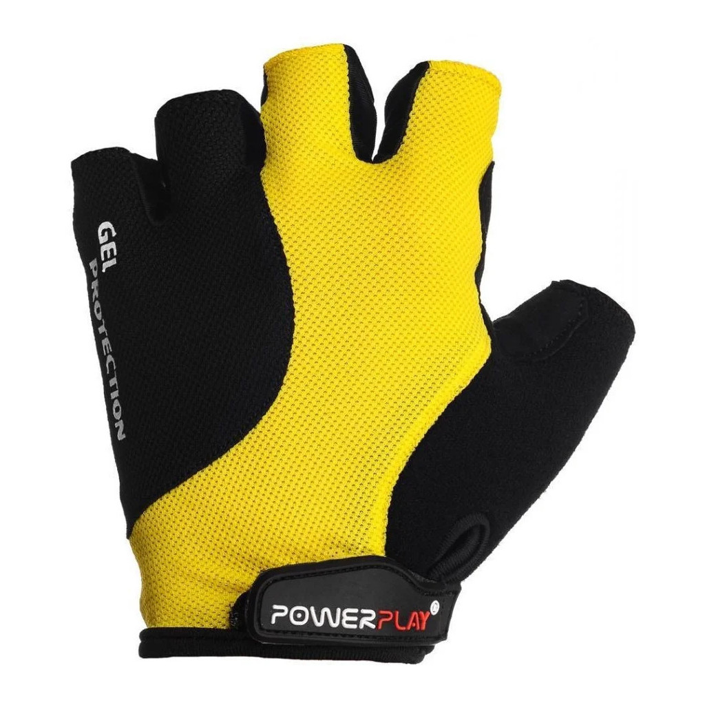 Велорукавиці PowerPlay 5028 Black/Yellow S (5028B_S_Yellow) - зображення 2