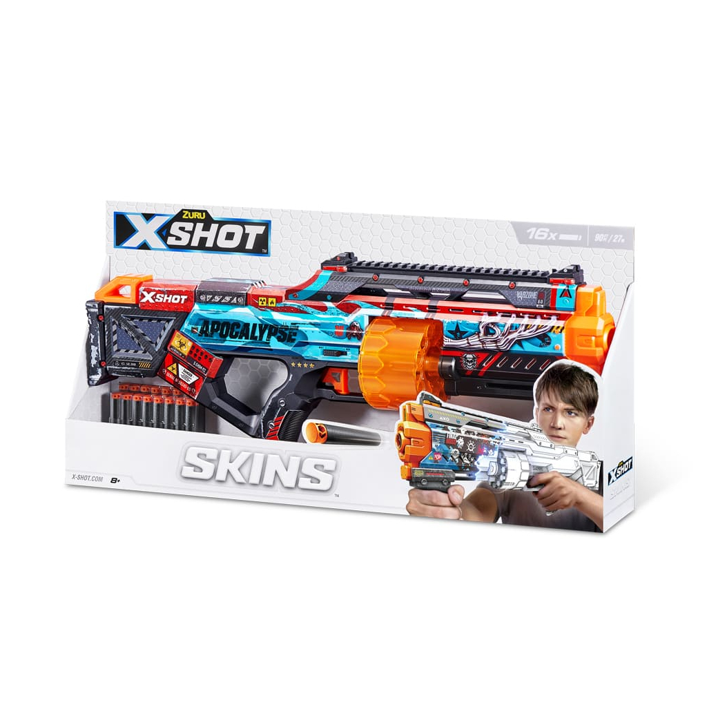 Іграшкова зброя Zuru X-Shot Швидкострільний бластер Skins Last Stand Apocalypse (16 патронів) (36518D) - зображення 7