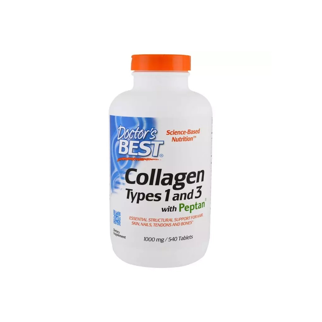 Вітамінно-мінеральний комплекс Doctor's Best Колаген Типів 1 & 3 1000мг, Peptan, 540 таблеток (DRB-00358) - зображення 1