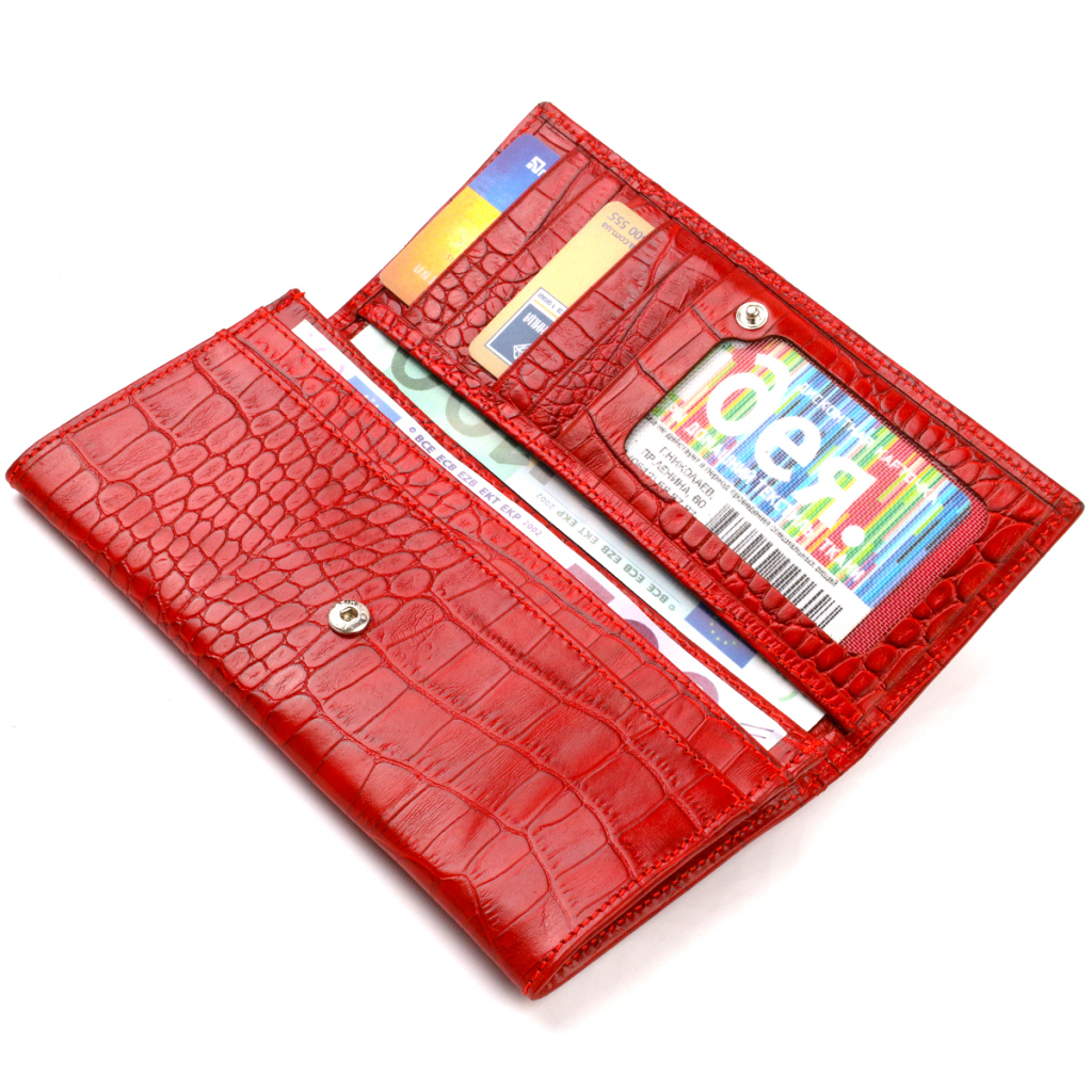 Гаманець Canpellini З натуральної шкіри Червоний (21827) - зображення 5