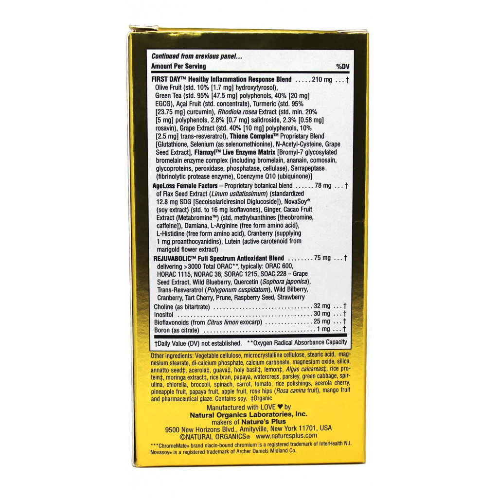 Мультивітамін Natures Plus Мультивітаміни для Жінок, AgeLoss, 90 таблеток (NTP8002) - зображення 2