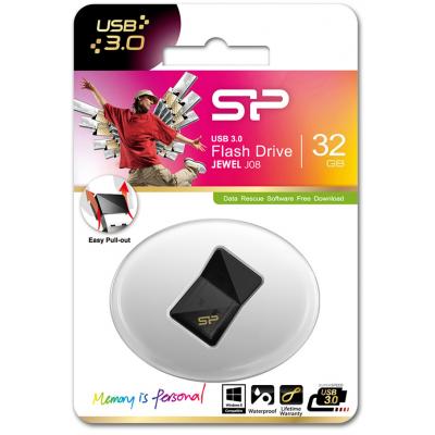 USB флеш накопичувач Silicon Power 32GB Jewel J08 Black USB 3.0 (SP032GBUF3J08V1K) - зображення 5