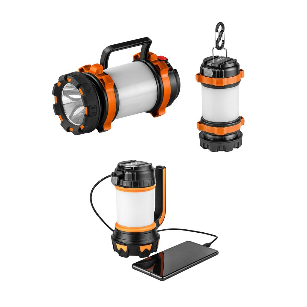 Ліхтар Neo Tools 800 люмен 3в1, power bank, лампа, 10Вт, 1200 мАг (99-031) - зображення 3