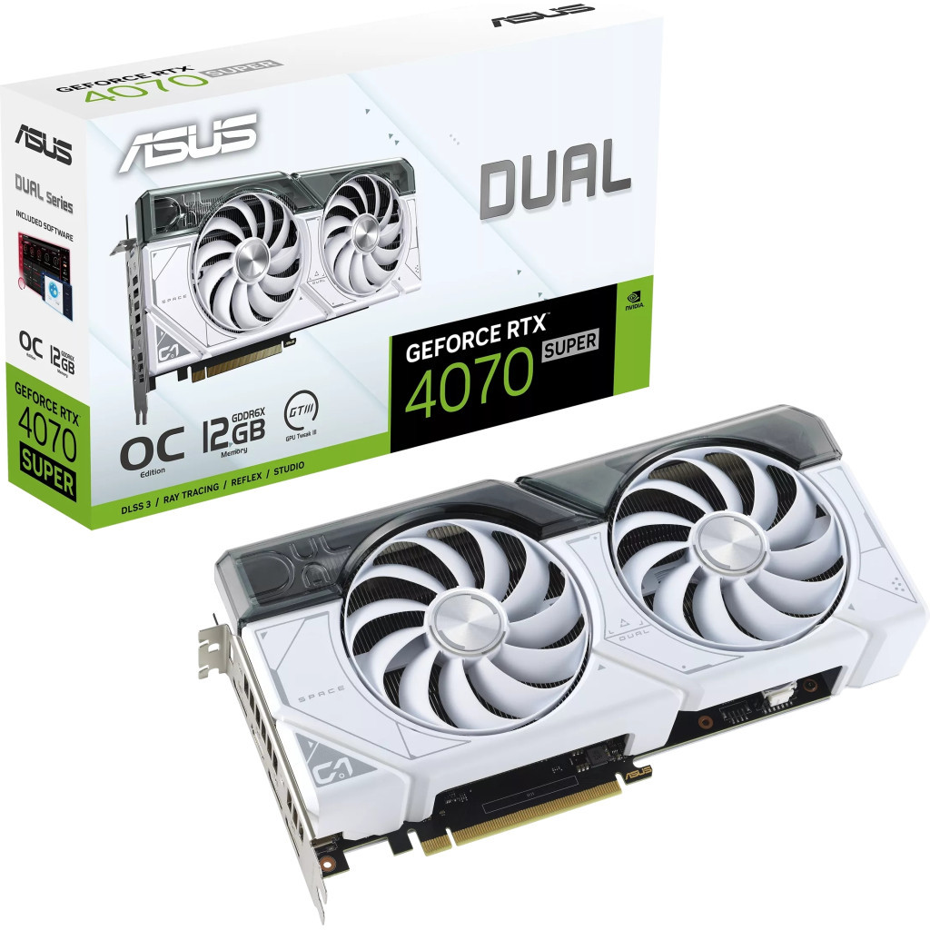 Відеокарта ASUS GeForce RTX4070 SUPER 12Gb DUAL OC WHITE (DUAL-RTX4070S-O12G-WHITE) - зображення 12
