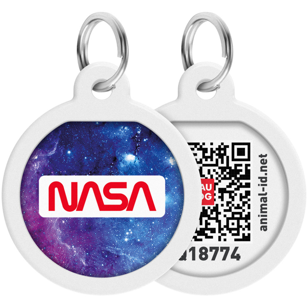 Адресник для тварин WAUDOG Smart ID з QR паспортом "NASA21", коло 25 мм (0625-0148) - изображение 1