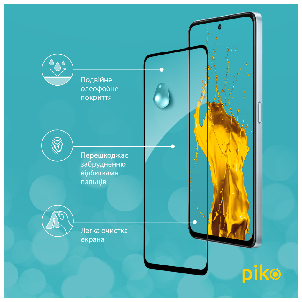 Скло захисне Piko Full Glue Oppo A98 Black (1283126583568) - зображення 4