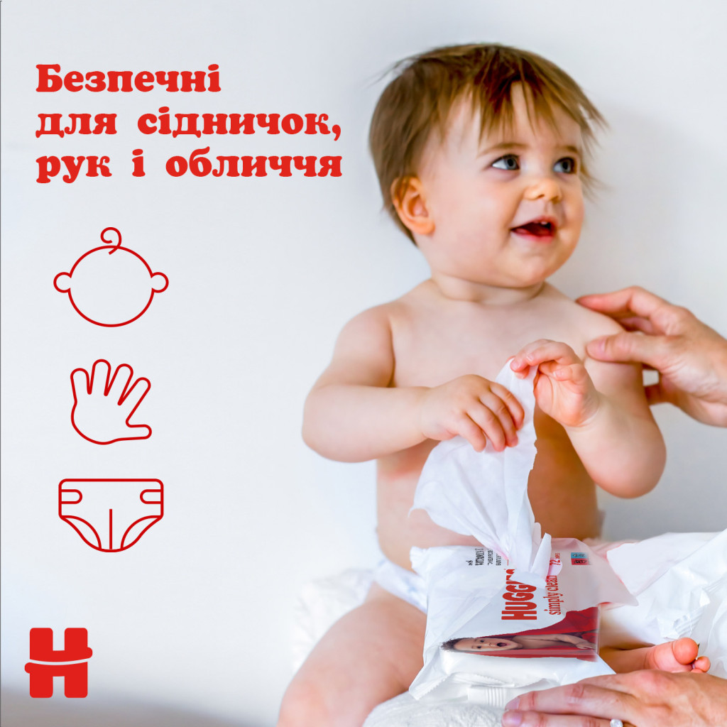 Дитячі вологі серветки Huggies Simply Clean 72 шт (5029053582238) - зображення 5