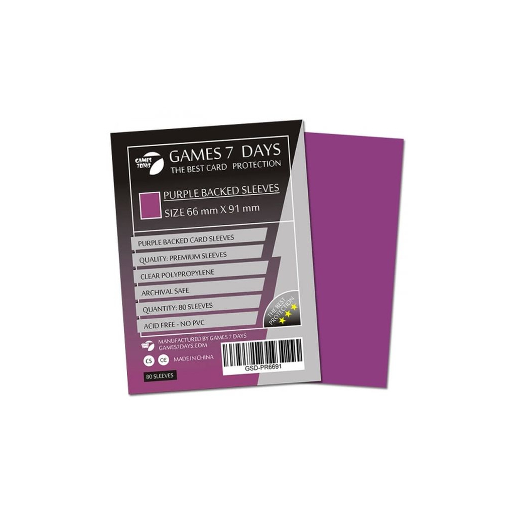 Протектор для карт Games 7 Days 66 х 91 мм, MTG, 80 шт Purple (PREMIUM) (GSD-PR6691) - зображення 1