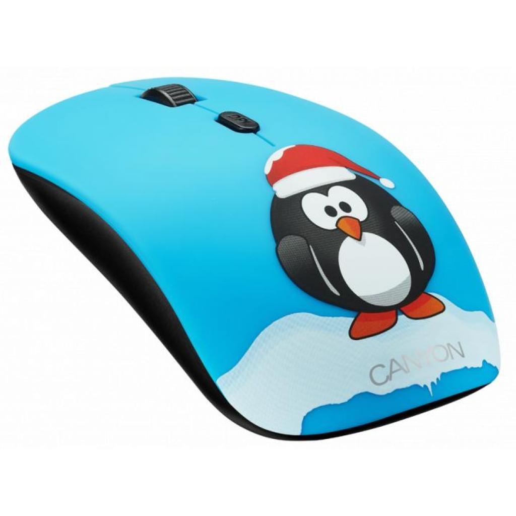 Мишка Canyon CND-CMSW400PG Wireless Black-Blue - зображення 1