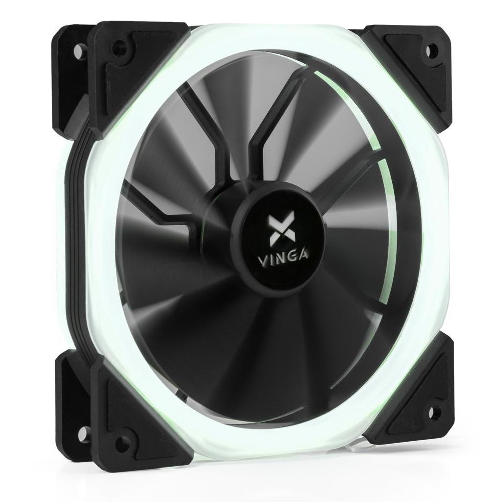 Кулер до корпусу Vinga LED fan-02 white - изображение 1