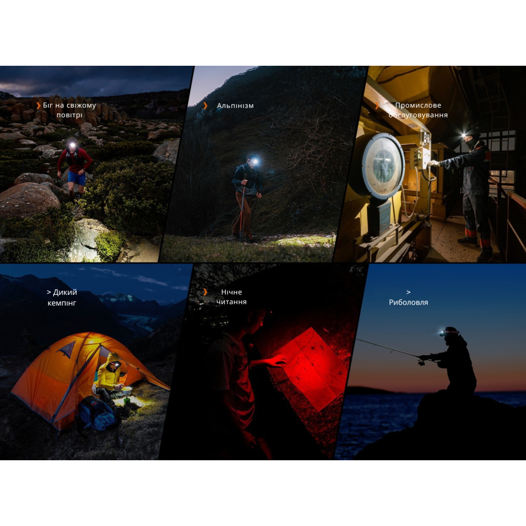 Ліхтар Fenix HP12R-TRd налобний червоний (HP12R-TRd) - зображення 8