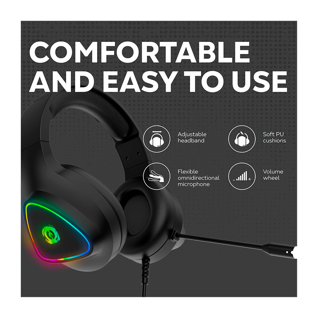 Навушники Canyon GH-6 Shadder Gaming 3.5 мм RGB Black (CND-SGHS6B) - зображення 8