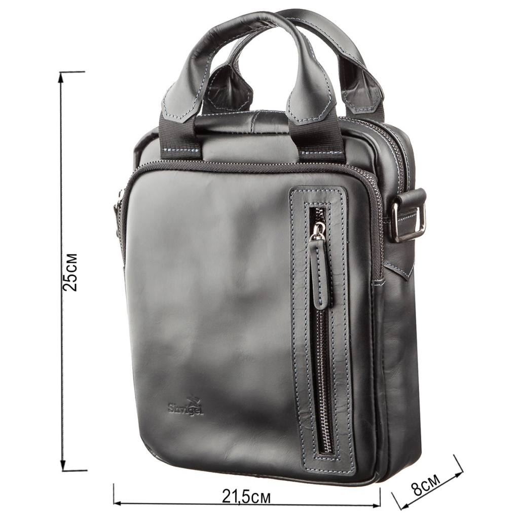 Сумка Shvigel У гладкій шкірі Чорна (11184) - зображення 3