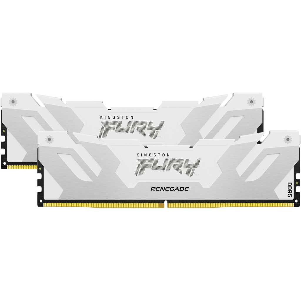 Модуль пам'яті для комп'ютера DDR5 48GB (2x24GB) 8000 MHz Renegade White/Silver Kingston Fury (ex.HyperX) (KF580C38RWK2-48) - зображення 2