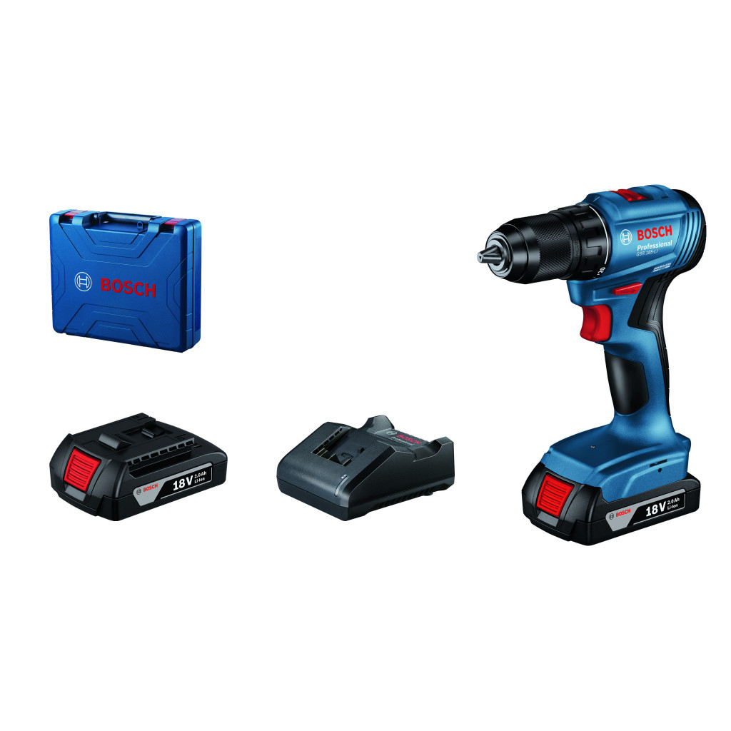 Шуруповерт Bosch GSR 185-LI, 2х2.0 Ah, ЗП GAL 18V-20, кейс (0.601.9K3.000) - изображение 3