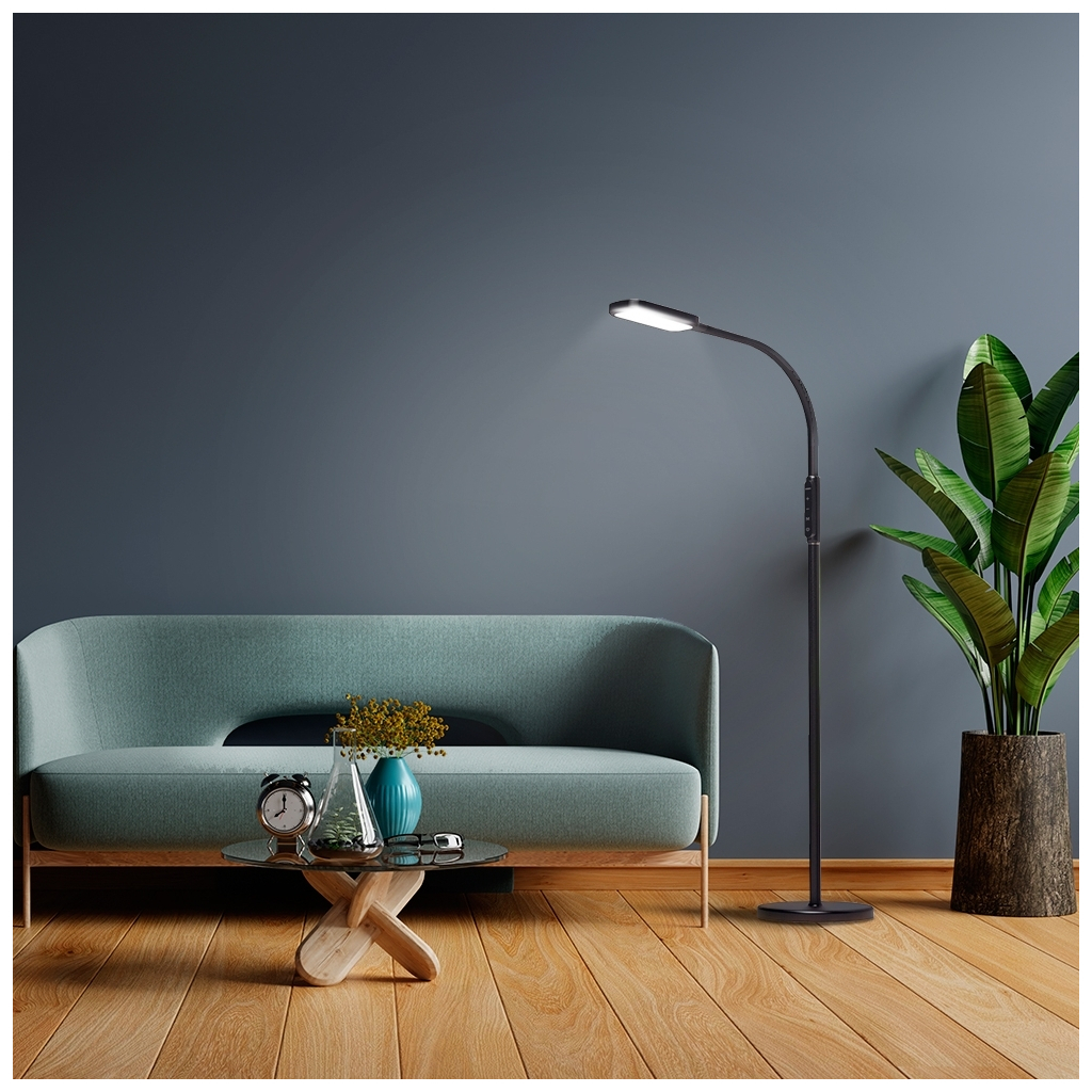 Торшер Videx LED торшер підлоговий чорний14W 3000-5500K 220V (VL-TF07B) - изображение 4