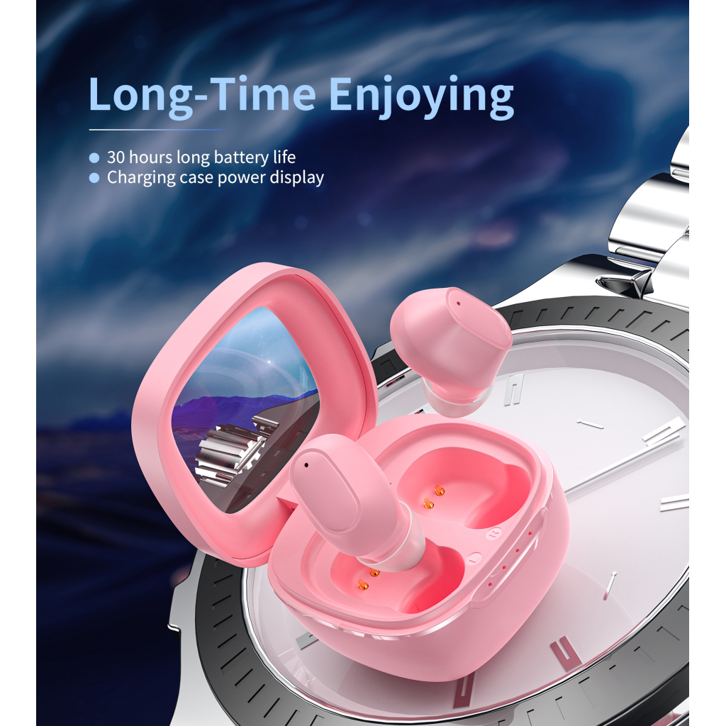 Навушники Choetech TWS Small Cube Pink (BH-T23-PK) - зображення 4