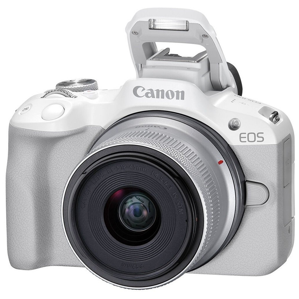 Цифровий фотоапарат Canon EOS R50 + RF-S 18-45 IS STM White (5812C030) - зображення 6