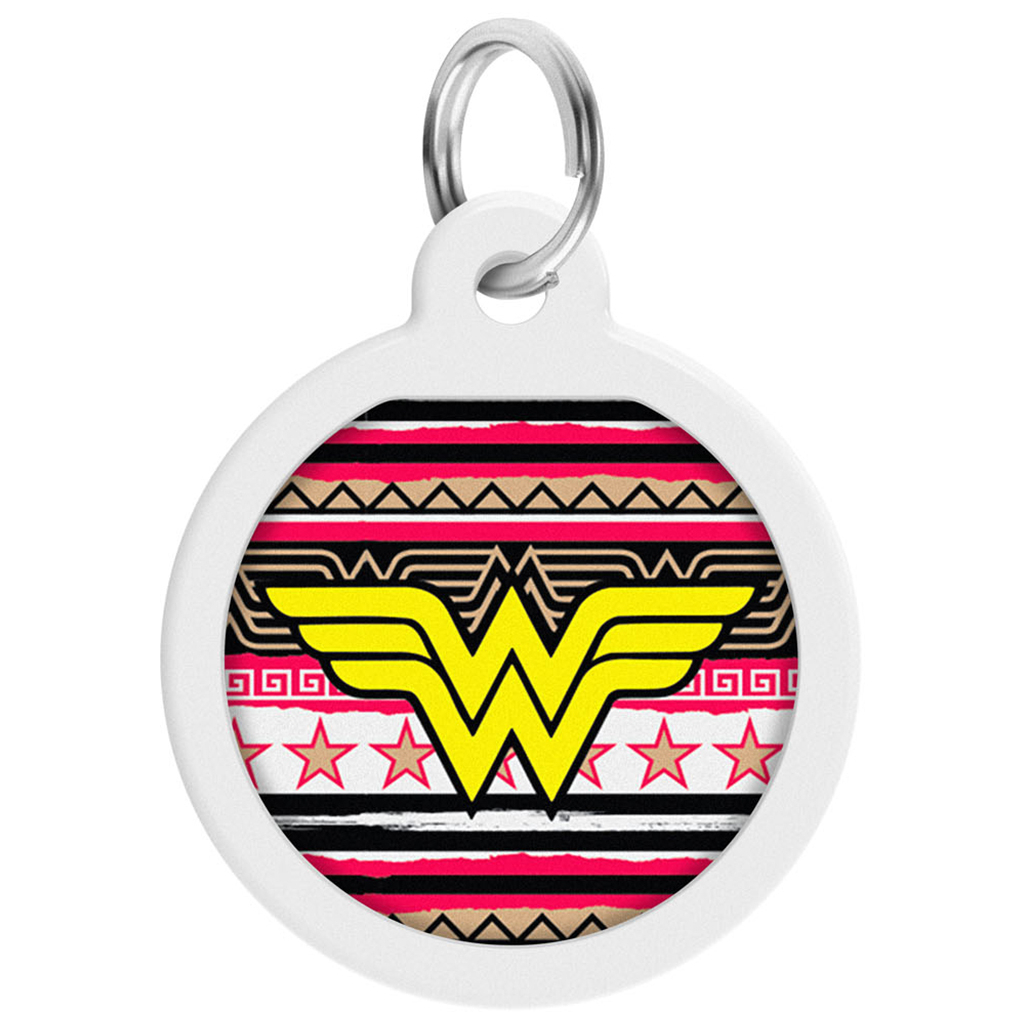 Адресник для тварин WAUDOG Smart ID з QR паспортом "Чудо-жінка 4", круг 25 мм (0625-1019ru-eng) - зображення 1