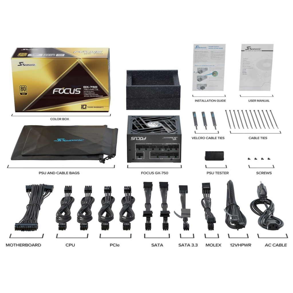Блок живлення Seasonic 750W FOCUS GX-750 (SSR-750FX3) - зображення 8