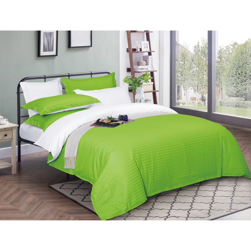 Постільна білизна MirSon Satin Stripe 30-0016 + 30-0001 Prianka 160х220 Сімейна (2200005261323) - зображення 1