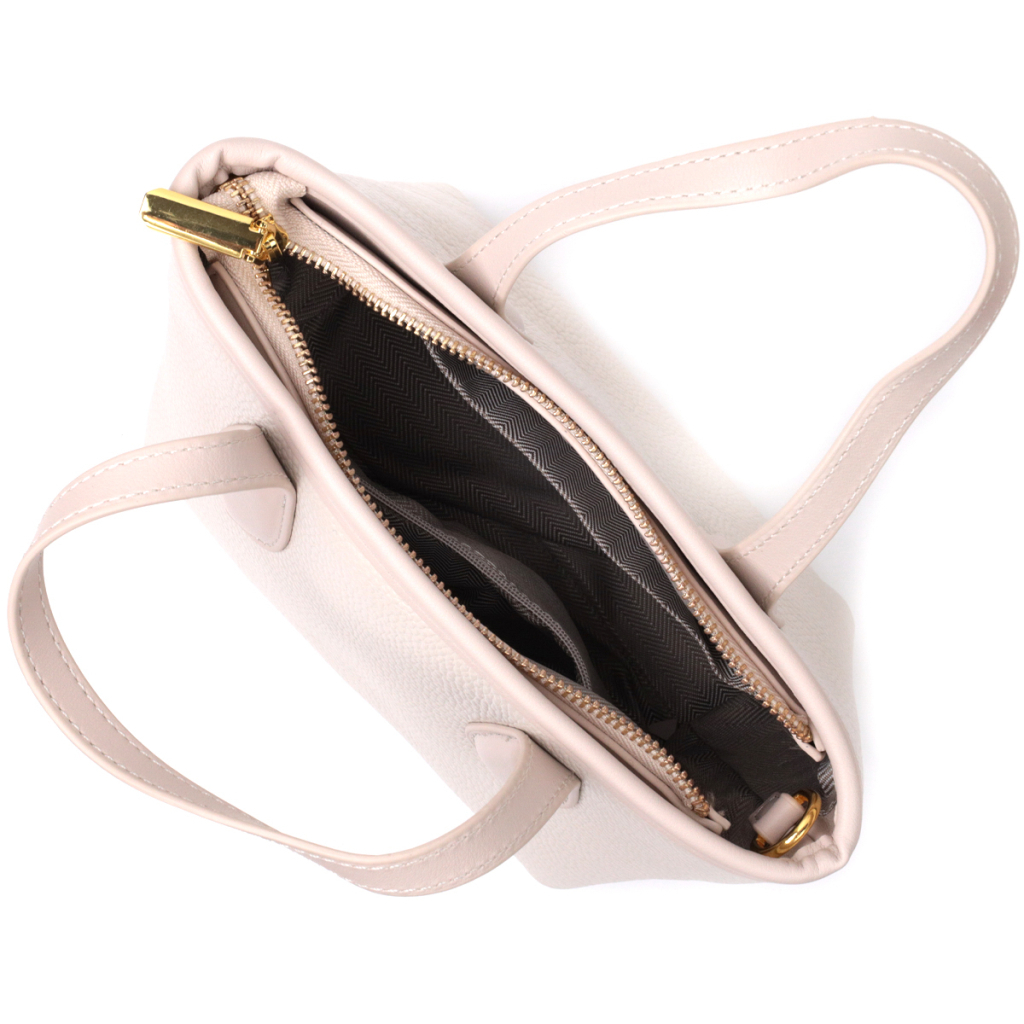 Сумка Vintage Компактна жіноча з натуральної шкіри Біла (22284) - зображення 6