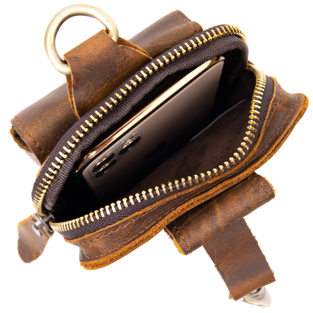 Сумка Vintage На пояс Коричнева (20419) - зображення 6