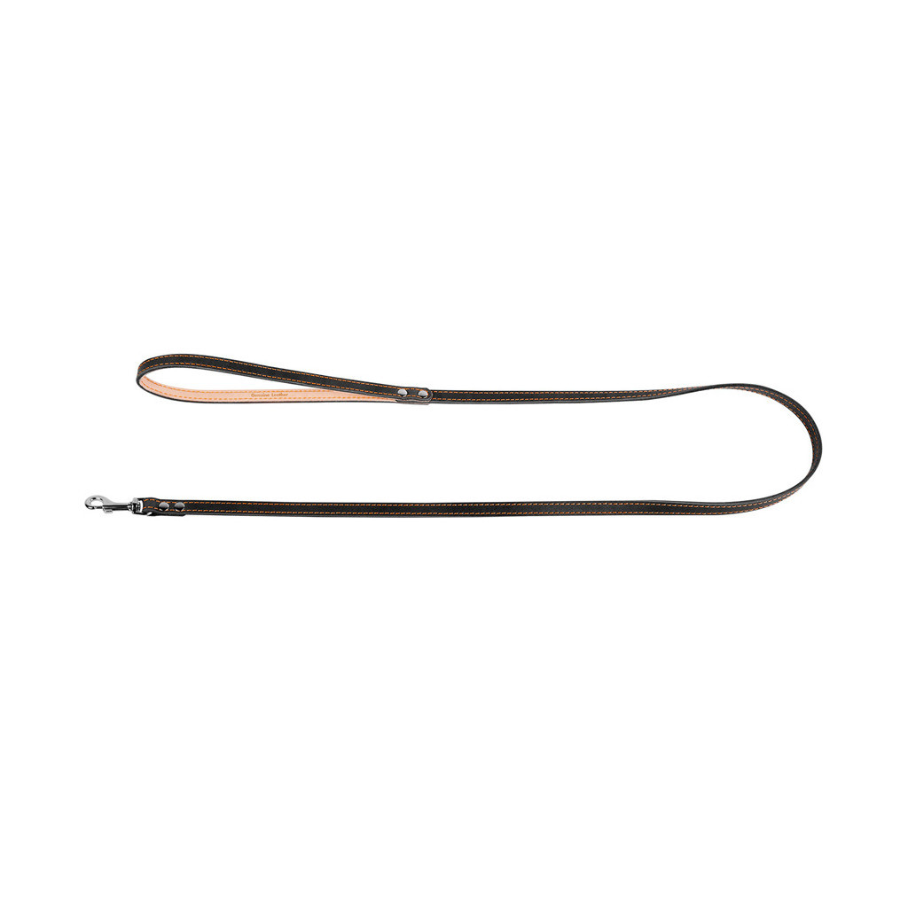 Повідець для собак Collar одинарний з прошивкою Ш 12 мм Д 122 см чорний (04481) - зображення 2