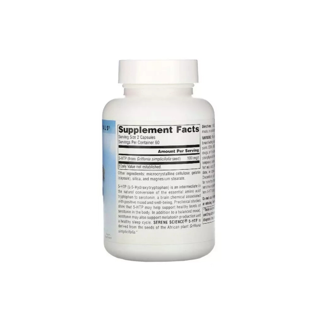 Амінокислота Source Naturals 5-HTP (гідроксітріптофан), 50 мг, Serene Science, 30 капсул (SN1700) - зображення 2