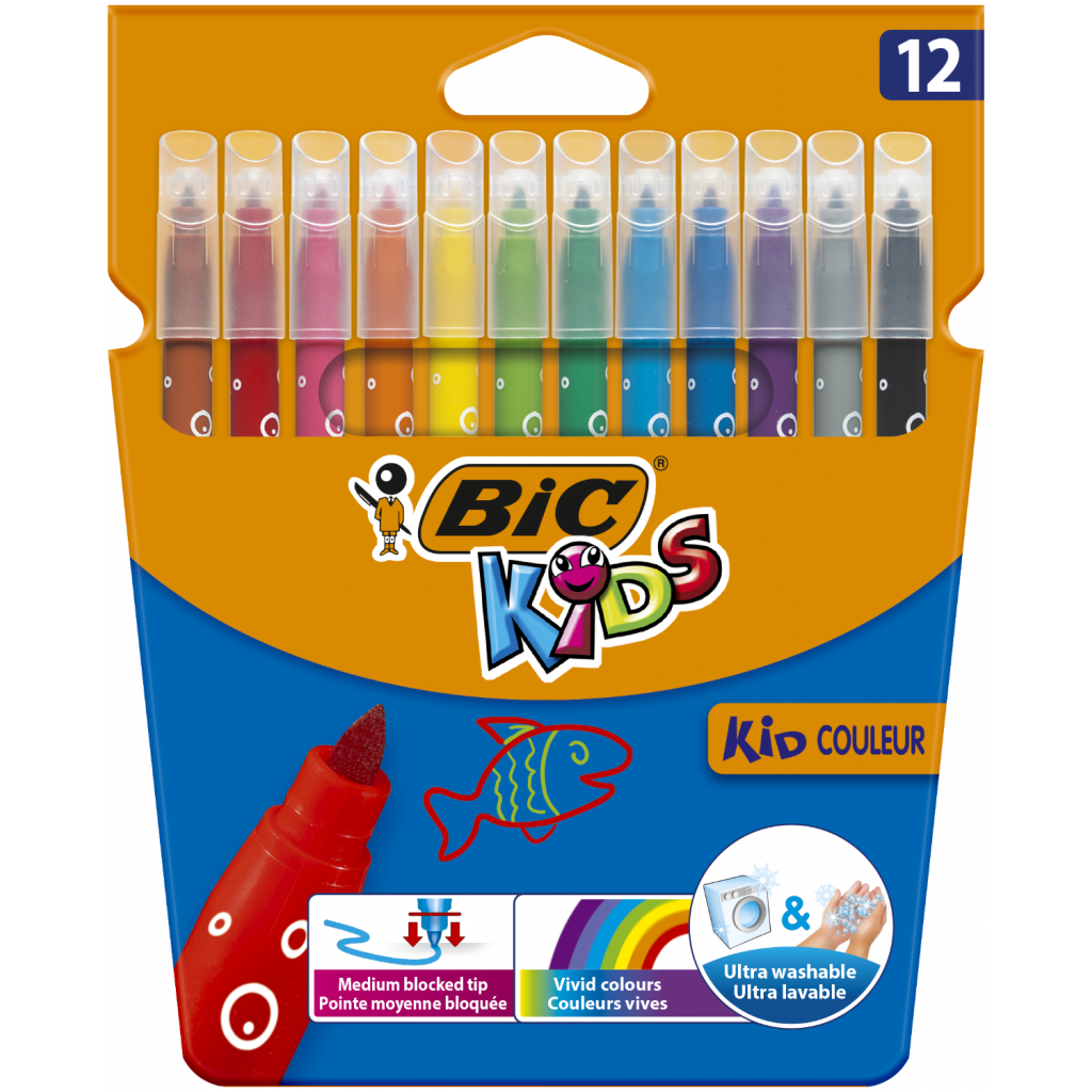 Фломастери Bic Kid Coleour, 12 кольорів (bc9202932) - зображення 1