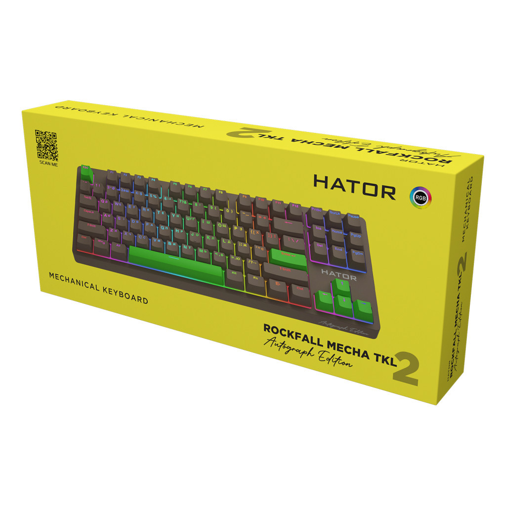 Клавіатура Hator Rockfall 2 Autograph Edition Mecha TKL Aurum Choco USB Choco (HTK-527) - зображення 6