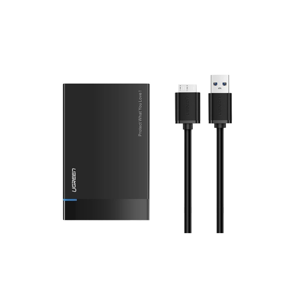 Кишеня зовнішня UGREEN USB 3.0 to M.2 SATA SSD US221 black (30848) - зображення 2