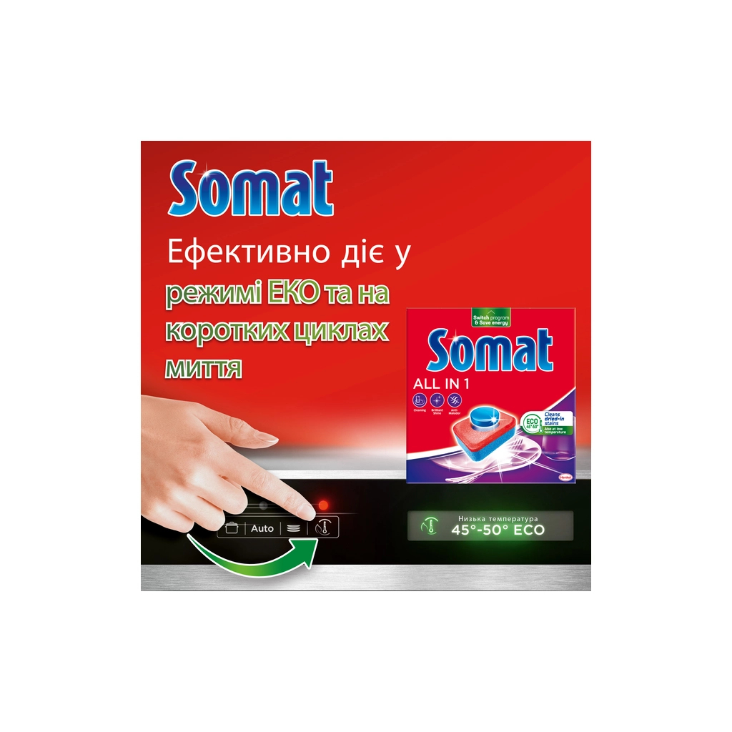Таблетки для посудомийних машин Somat All in 1 Extra 125 шт. (9000101809589) - зображення 4